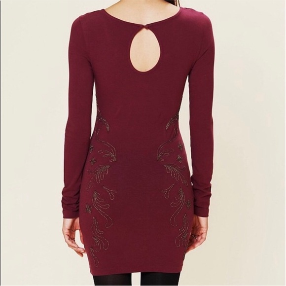 Free People Lady in Waiting Embroidered Bodycon Dress - Picture 2 of 9